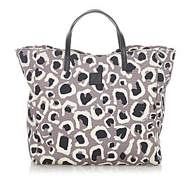 Gucci Leopard Printed Nylon Tote Bag