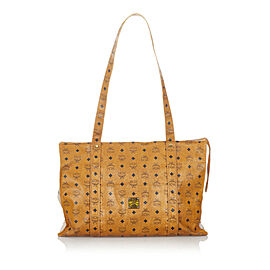 MCM Visetos Leather Tote Bag