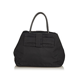 Prada Fiocco Bow Tessuto Tote Bag