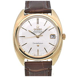 OMEGA Constellation Gold cap date Silver Dial Automatic Watch LXGJHW-128