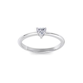 GLAM ® Heart shaped petite diamond ring in 18 gold with white diamonds of 0.25 ct in weight