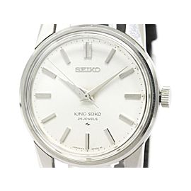 Seiko King 44-9990 Stainless Steel with White Dial 36mm Mens Watch