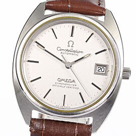 OMEGA Constellation Stainless Steel/leather Automatic Watch