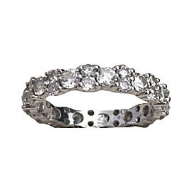 Blue Nile Garland White Gold & Diamond Eternity Band Ring Size 7.5