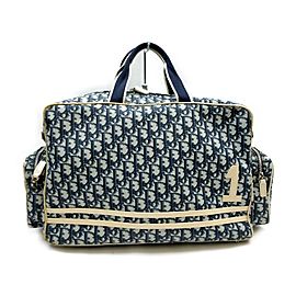 Christian Dior Navy Monogram Trotter Reporter Camera Bag 863233