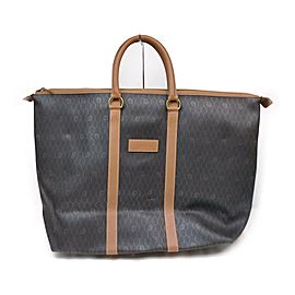 Christian Dior Black x Brown Monogram Trotter Honeycomb Tote Bag 863497