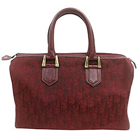 Dior Bordeaux Monogram Trotter Boston Bag 863155