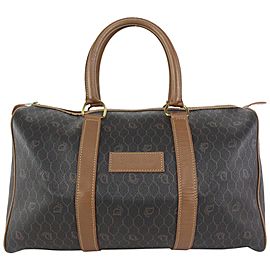 Dior Black x Brown Monogram Trotter Honeycomb Boston Bag Duffle 826da70