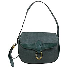 Dior Classic Flap 870730 Green Leather Shoulder Bag