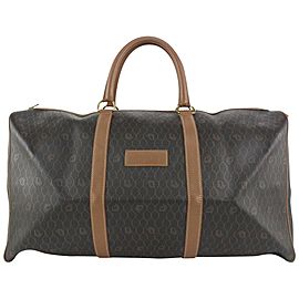 Dior Large Black x Brown Monogram Macadam Boston Duffle Bag 113d36