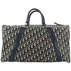 Dior Large Navy Monogram Trotter Boston Duffle Bag 80da427