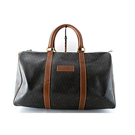 Christian Dior Large Trotter Boston Duffle Black Oblique Honey Comb 858419