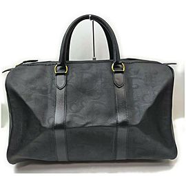 Christian Dior Black Monogram Trotter Boston Duffle Bag 858657