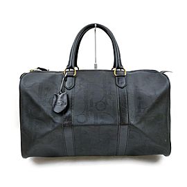 Christian Dior Black Monogram Trotter Boston Duffle 863499