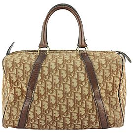 Dior Brown Monogram Trotter Boston Duffle Doctors Bag 915da414