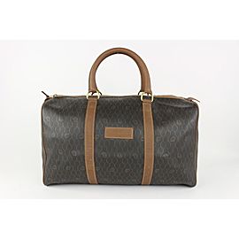 Dior Black x Brown Monogram Trotter Honeycomb Boston Duffle Bag 1025d1