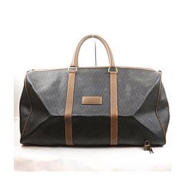 Christian Dior Black Monogram Trotter Honeycomb Boston Duffle bag 863402