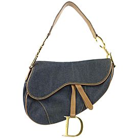 Christian Dior Rare Denim Saddle Flap Bag 862743