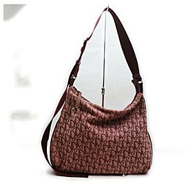 Christian Dior Burgundy Monogram Trotter Messenger Crossbody Bag 862493