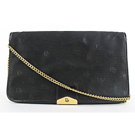 Dior Black Monogram Trotter Flap Shoulder Bag 6DA525