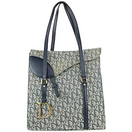 Dior Navy Monogram Trotter Saddle Book Tote 929da95