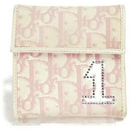 Christian Dior Pink Monogram Trotter Girly Chic Wallet Compact 872935