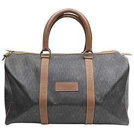 Dior Duffle Signature Oblique Monogram Trotter Monogram Boston 868479 Black Coated Canvas Weekend/Travel Bag