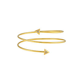 Misahara Unity One Double Coil 18k Yellow Gold Bracelet