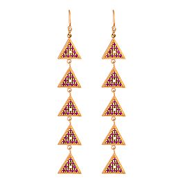 Sahara Link Rose Gold Earrings