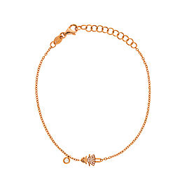 Dainty Collection 18k Rose Gold Diamonds Bracelet