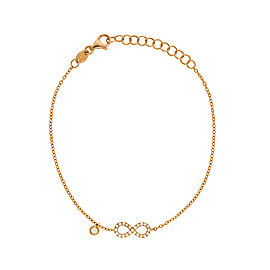 Dainty Collection 18k Rose Gold Diamonds Bracelet