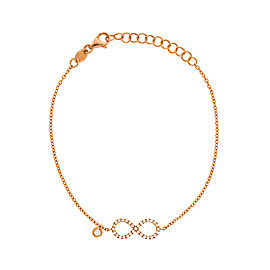 Dainty Collection 18k Rose Gold Diamonds Bracelet