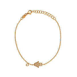 Dainty Collection 18k Rose Gold Diamonds Bracelet