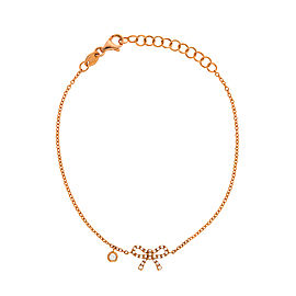 Dainty Collection 18k Rose Gold Diamonds Bracelet