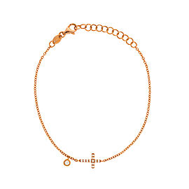 Dainty Collection 18k Rose Gold Diamonds Bracelet