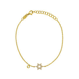 Dainty Collection 18k Yellow Gold Diamonds Bracelet