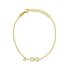 Dainty Collection 18k Yellow Gold Diamonds Bracelet