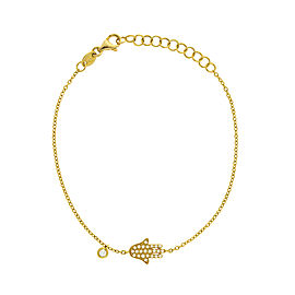 Dainty Collection 18k Yellow Gold Diamonds Bracelet