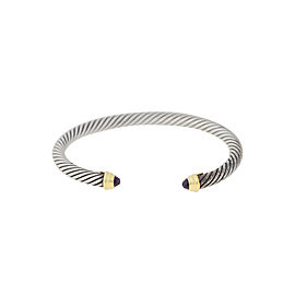 David Yurman Cable 14k Yellow Gold and Sterling Silver Amethyst Bracelet