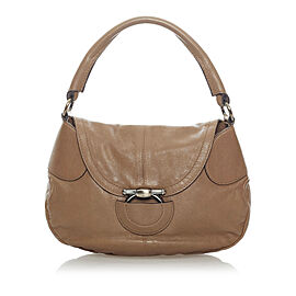 Ferragamo Gancini Leather Shoulder Bag