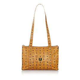 MCM Visetos Leather Tote Bag