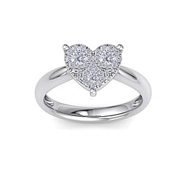 GLAM ® Love ring in 14K gold with white diamonds of 0.26 ct in weight