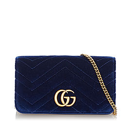 Gucci Super Mini GG Marmont Velvet Crossbody Bag