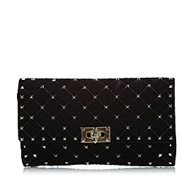 Valentino Rockstud Spike Velvet Wallet on Chain