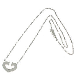 Cartier 18K white Gold Silver Baby love Necklace