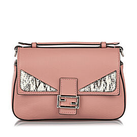 Fendi Monster Double Micro Leather Crossbody Bag