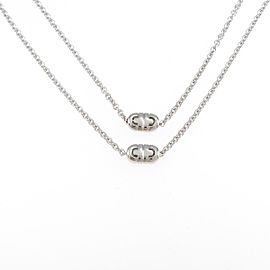 BVLGARI 18k White Gold Parentesi Necklace LXGYMK-148