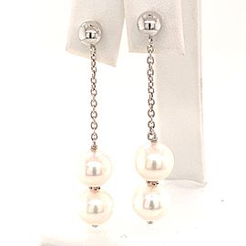 Akoya Pearl Earrings 14 KT Gold 8.30 mm Certified $999