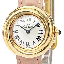 CARTIER Must Trinity Pink Gold Plated Quartz Ladies Watch W1015045 LXGoodsLE-414