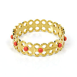 Louis Vuitton Gold Tone Metal Bangle Bracelet